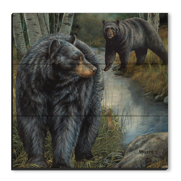 House & Homebody Co. Birchwood Bears On Wood Print Wayfair